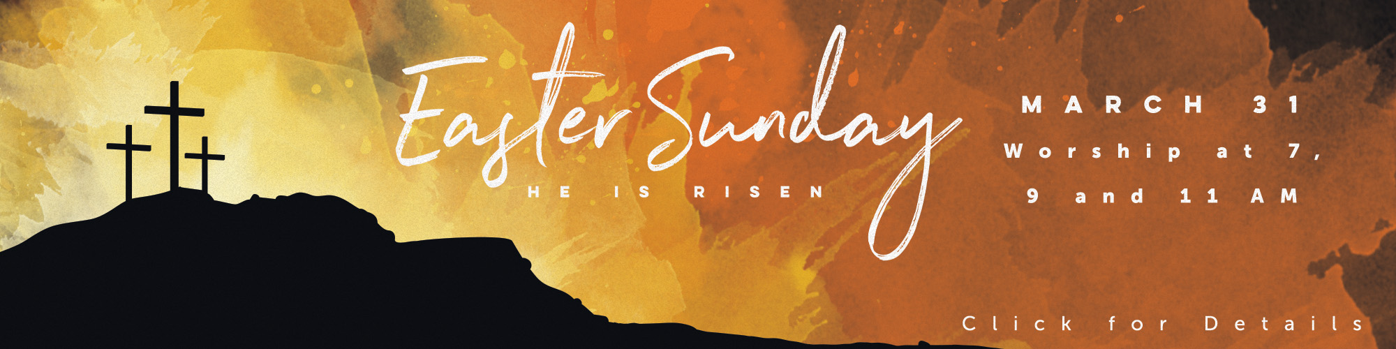Easter Sunday Worship Services banner
